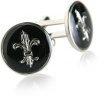 Black Fleur De Lys Cufflinks by Cuff-Daddy