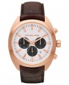 Michael Kors Men's 'Dean' Brown Leather Chronograph Watch - MK8271