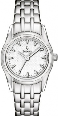 Bulova Women's 96L127 Bracelet Silver White Dial Watch