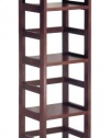 Winsome Wood 4-Shelf Narrow Shelving Unit, Espresso