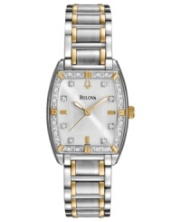 Illuminate the room with the golden shine and diamond sparkle on this Bulova watch.