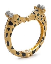 Just zoo it with this bejeweled giraffe bangle from Juicy Couture - done in black and gold plate with crystal accents. It's a wild thing.