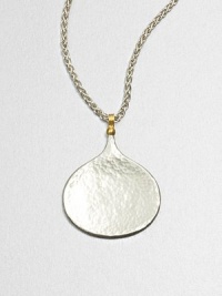 An elegant yet whimsical style with a sterling silver bottle-shaped pendant accented with a radiant 24k gold bale on a link chain. Sterling silver24k goldLength, about 23.6 adjustablePendant size, about 1.7Lobster clasp closureImported 