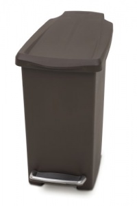 simplehuman 10L-Liter / 2.6-Gallon Slim Step Trash Can, Mocha Plastic