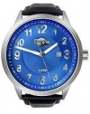 HydrOlix 3-Hand Black Leather/Blue Dial Unisex watch #XA00223