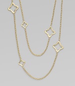 From the Quatrefoil Collection. A long, elegant chain of 18k yellow gold accented with geometrical shapes.18k yellow gold Length, about 42 Lobster clasp Imported