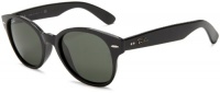 Ray-Ban RB4141 Round Wayfarer Sunglasses,Black Frame/Green Lens,51 mm