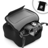 High Density Neoprene FlexArmor Camera Case for Panasonic, Nikon with attached lenses up through 14-45mm zoom