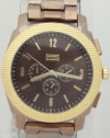 Mark Naimer Quartz Chronograph-Style Look XL Case Brown Metal Modern Design