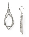 Go boho chic with these ABS by Allen Schwartz hoop drop earrings with a dazzling pave detail.