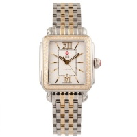 Michele Women's 'Deco' Diamond Two-tone Stainless Steel Watch