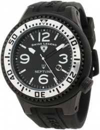 Swiss Legend Men's 21818P-BB-01-SA Neptune Black Dial Black Silicone Watch