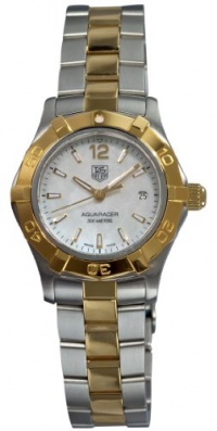 TAG Heuer Women's WAF1424.BB0825 Aquaracer 28mm 18k Yellow Gold Mother-of-Pearl Dial Watch