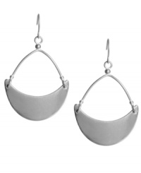 Perfect for a night on the town -- Kenneth Cole New York's chic crescent moon earrings complete the evening. Crafted in silver tone mixed metal. Approximate drop: 1-3/4 inches.