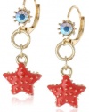 Betsey Johnson Jewels of the Sea Star Fish Drop Earrings