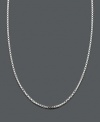 A delicate accent or the perfect home for your favorite pendant. Box chain crafted in sterling silver. Approximate length: 18 inches.