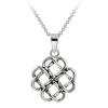 Sterling Silver Celtic Open Knot Pendant Necklace, 18