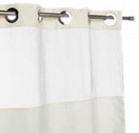 Hookless Mystery 71-Inch-by 74-Inch Shower Curtain, Beige