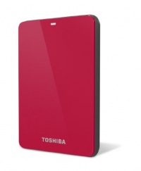 Toshiba Canvio 1.0 TB USB 3.0 Portable Hard Drive - HDTC610XR3B1 (Red)