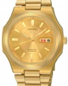 Seiko Men's SNKK52 Seiko 5 Automatic Gold-Tone Stainless-Steel Bracelet Watch