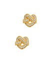 True love is like a knot that never comes undone. The cubic zirconia-encrusted hearts on these 18k gold vermeil pave earrings let her know just how you feel.