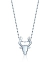 What's your sign? This beautifully rendered Bull pendant necklace will help your stars align in polished sterling silver.