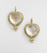 A sweet style in clear crystal and radiant 18k gold. Crystal18k goldSize, about .8Hook backMade in Italy