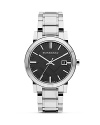 Burberry Round Watch with Black Dial, 38mm