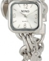 XOXO Women's XO7026 Silver Dial Silver-tone Charm Bracelet Watch