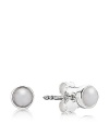 PANDORA's bezel-set quartzite cabochon earrings add understated elegance to your everyday look.