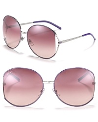 Gucci's oversized round sunglasses emcompass glamour and chic style.