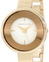 Anne Klein Women's AK/1082WTGB Gold Tone Curved Bangle Watch