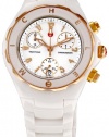 Michele Women's MWW12A000008 Logo Lettering Circles Bezel Chronograph Watch