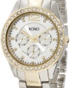 XOXO Women's XO5478 Two-Tone Bracelet With Rhinestones Accent Bezel Watch