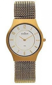 Skagen Silver Dial Gold-plated Men's Watch 233LGG3L