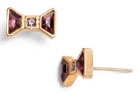 MARC BY MARC JACOBS Crystal Bow Stud Earrings, Rose Gold