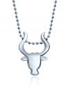 Alex Woo Little Signs Sterling Silver Bull (Taurus) Pendant Necklace, 16