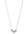 Fossil gets to the heart of the matter with this necklace. Crafted from stainless steel, the chain and heart are accented with clear glass crystal beads for a nice touch. Approximate length: 16 inches + 2-inch extender. Approximate drop: 1/4 inch.