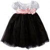 Blueberi Boulevard Baby-Girls Infant Special Occasion Silver Dress, Black, 12 Months