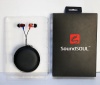 Soundsoul S-018 Acoustic Natural Ebony Wood and Metal Fusion Earphones