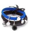 A set of three stylish hair elastics with signature MARC BY MARC JACOBS charms.