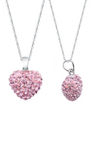 Authentic Pink Sapphire Color Heart Shape Pendant Crystals. Now At Our Lowest Price Ever but Only for a Limited Time!(chain Not Included)