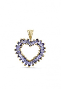 Effy Jewlery 14K Yellow Gold Tanzanite Heart Pendant, 1.92 TCW