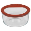 Pyrex No Leak Glass Storage Container with Lid, 4-Cup, Round