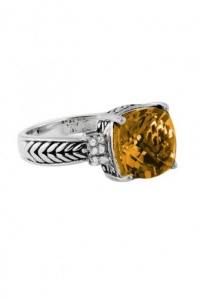 Effy Jewlery Balissima Citrine and Diamond Ring, 4.81 TCW Ring size 7