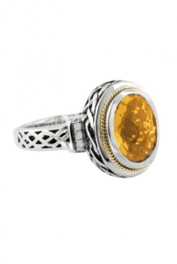 Effy Jewlery Balissima Citrine and Diamond Ring, 3.64 TCW Ring size 7