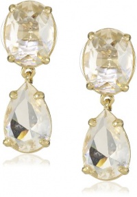 Kate Spade New York Plaza Athenee Clear Gold-Tone Drop Earrings