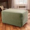 Sure Fit Stretch Stripe Ottoman Slipcover, Sage