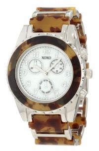 XOXO Women's XO5438 Tortoise Analog Bracelet with Tortoise Bezel Watch