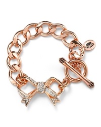 This bold, chain link Juicy Couture bracelet is designed to kick-start your statement piece, so bedeck it in a wrist-full of playfully glam charms.